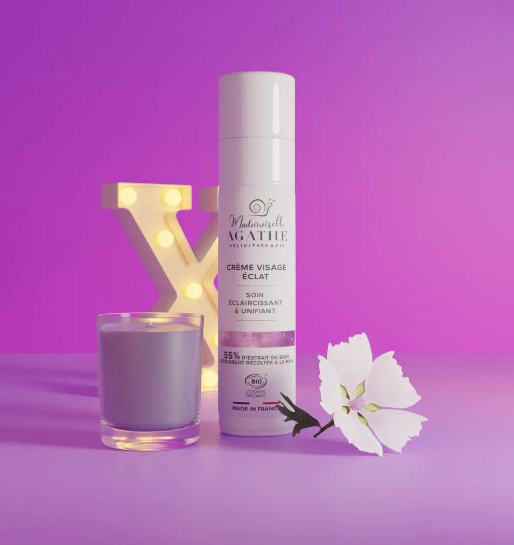 Crème éclat à la bave d'escargot bio - éclaircissant & unifiante - 50ml - Mademoiselle Agathe
