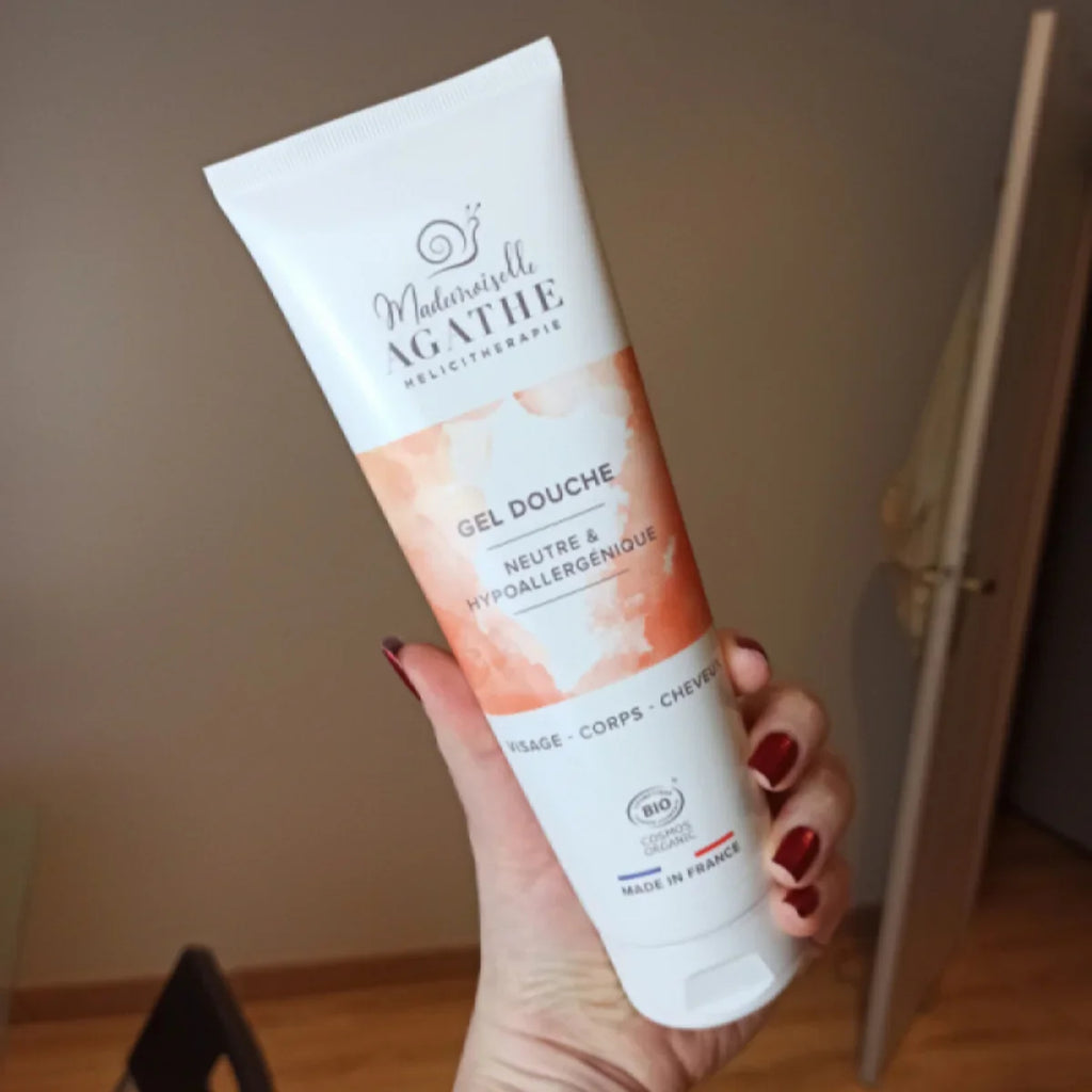 Gel douche à la bave d'escargot bio - pour toute la famille - 200ml -Mademoiselle Agathe