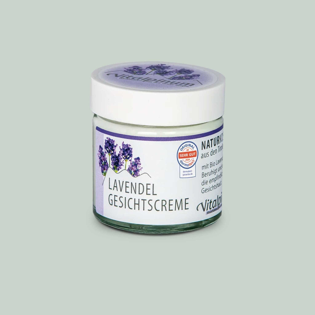 Unterweger Lavendel Gesichtscreme 50ml – Naturkosmetik mit ätherischem Lavendelöl für empfindliche & sensible Haut