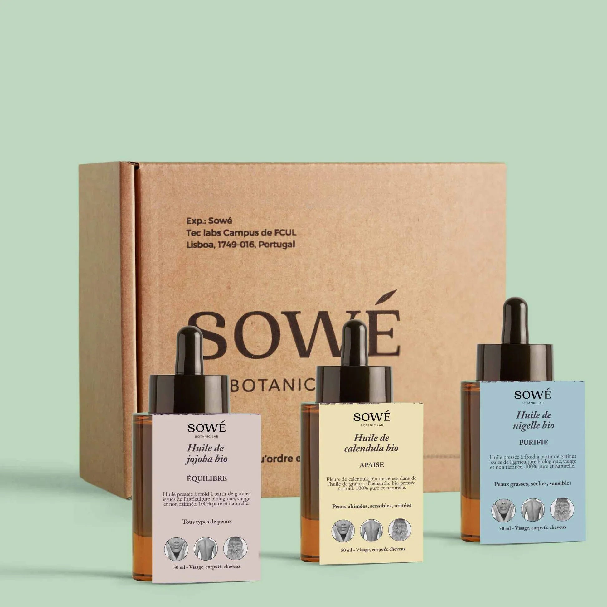 Routine peau sensible et réactive 3x50ml - SOWÉ Botanic Lab