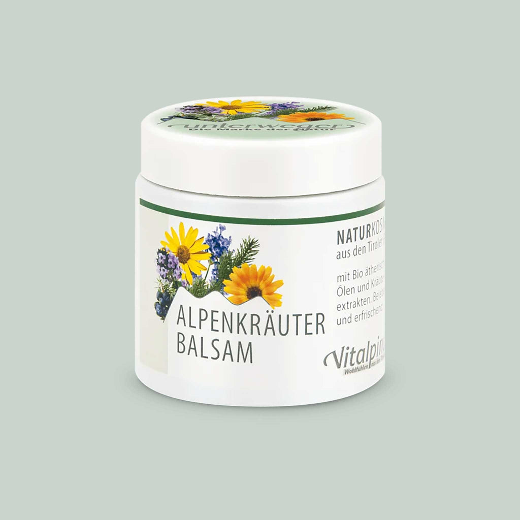 Alpenkräuter Balsam Unterweger – zur Pflege bei Muskelverspannung & Ermüdung