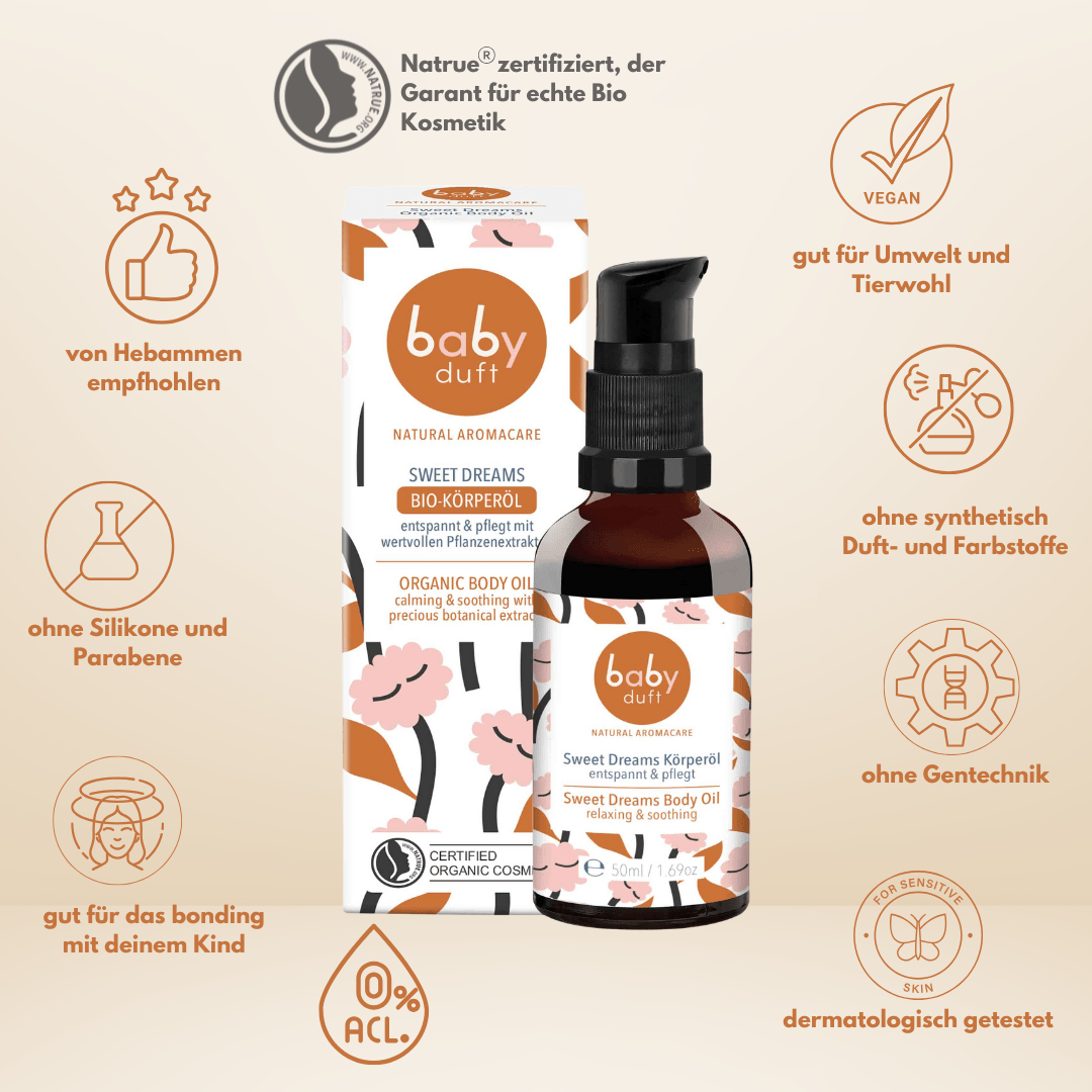 Bio Körperöl SWEET DREAMS pflegend und entspannend