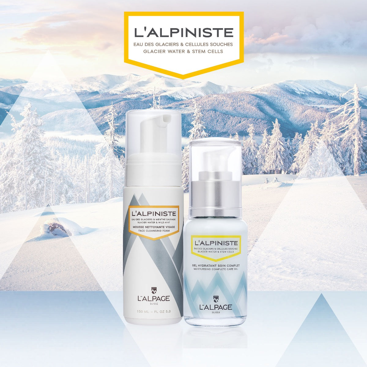 Coffret Cadeau Gel Soin Complet Hydratant + Mousse Nettoyante L'ALPINISTE