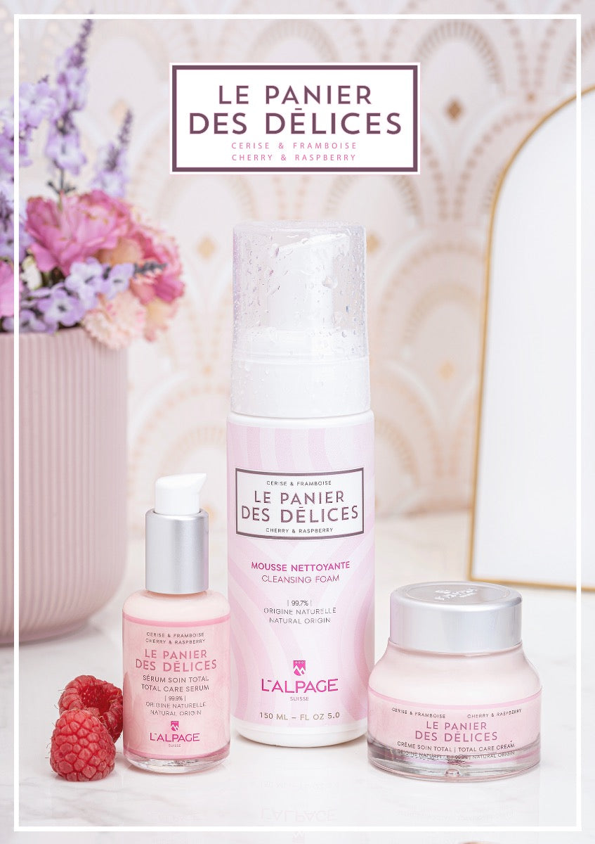 Coffret Cadeau Crème Soin Total + Sérum Soin Total + Mousse Nettoyante LE PANIER DES Délices